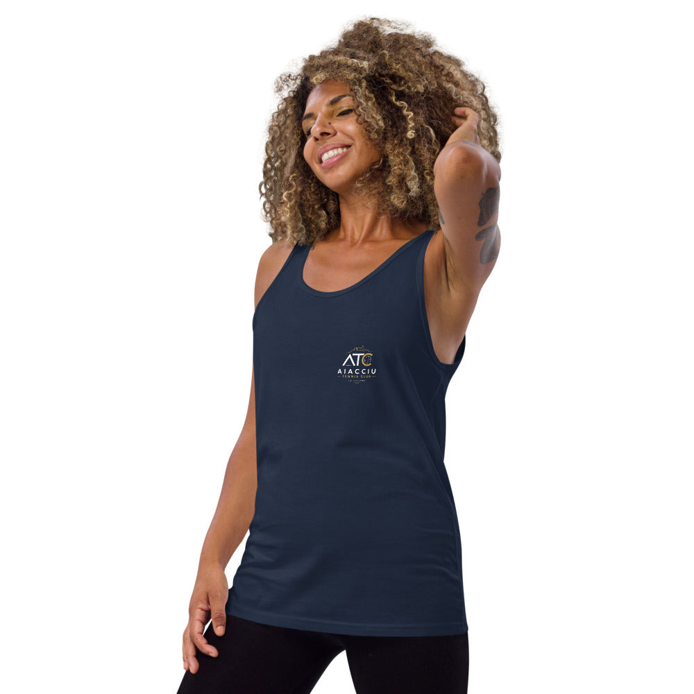 Débardeur classique homme Aiacciu Tennis Club — Bleu marine, vue trois quarts