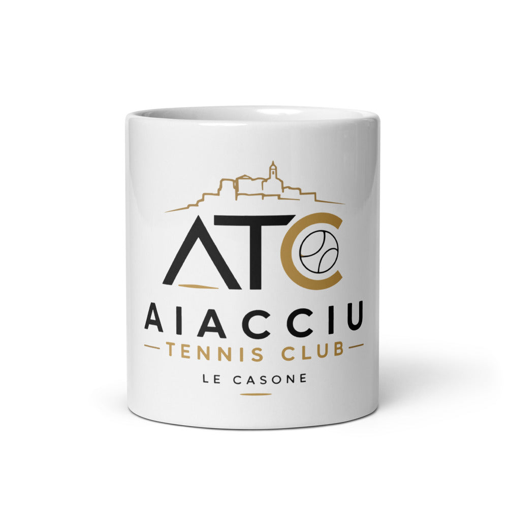 Mug classique Blanc Brillant Aiacciu Tennis Club — Blanc, front view