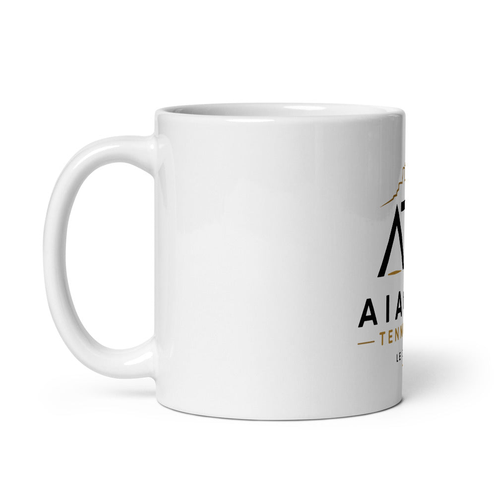 Mug classique Blanc Brillant Aiacciu Tennis Club — Blanc, front view