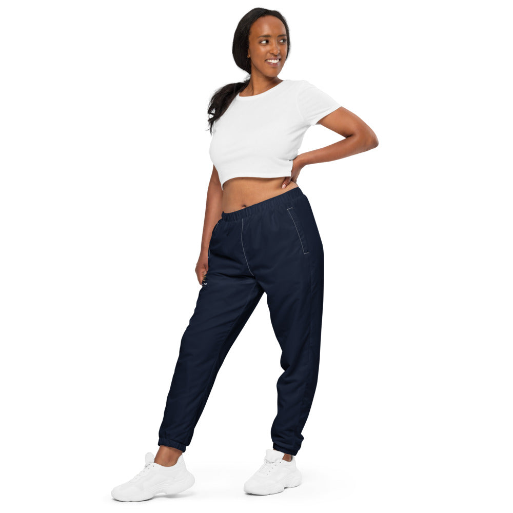 Pantalon de survêtement large unisexe Aiacciu Tennis Club — Blanc, vue trois quarts
