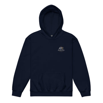 Sweat classique à capuche enfant Aiacciu Tennis Club — Bleu marine, vue de face