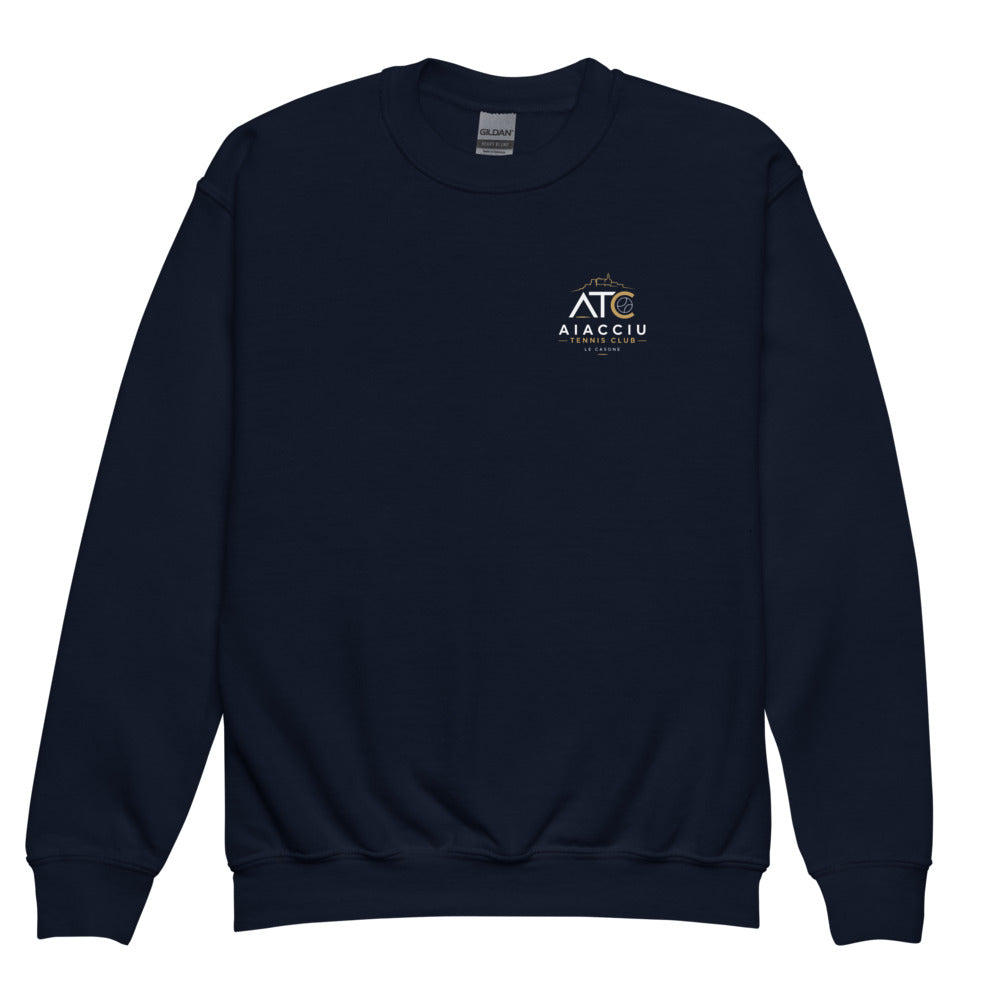 Sweat classique enfant Aiacciu Tennis Club — Bleu marine, vue de face