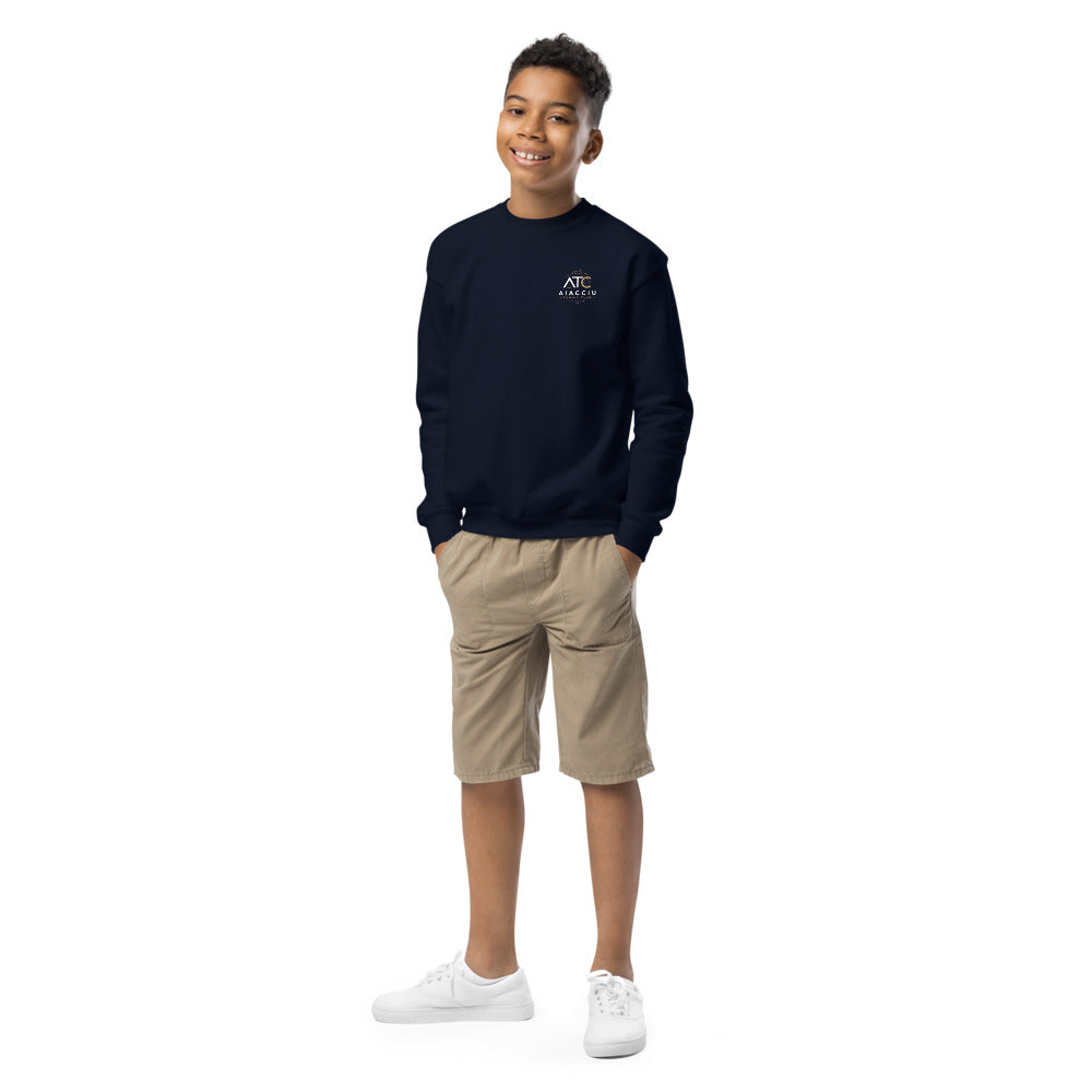 Sweat classique enfant Aiacciu Tennis Club — Bleu marine, vue de face