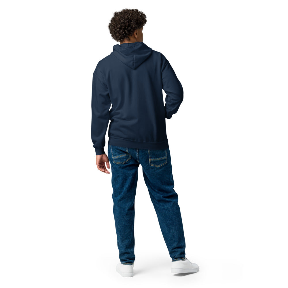 Sweat zippé classique unisexe Aiacciu Tennis Club — Bleu marine, vue de dos