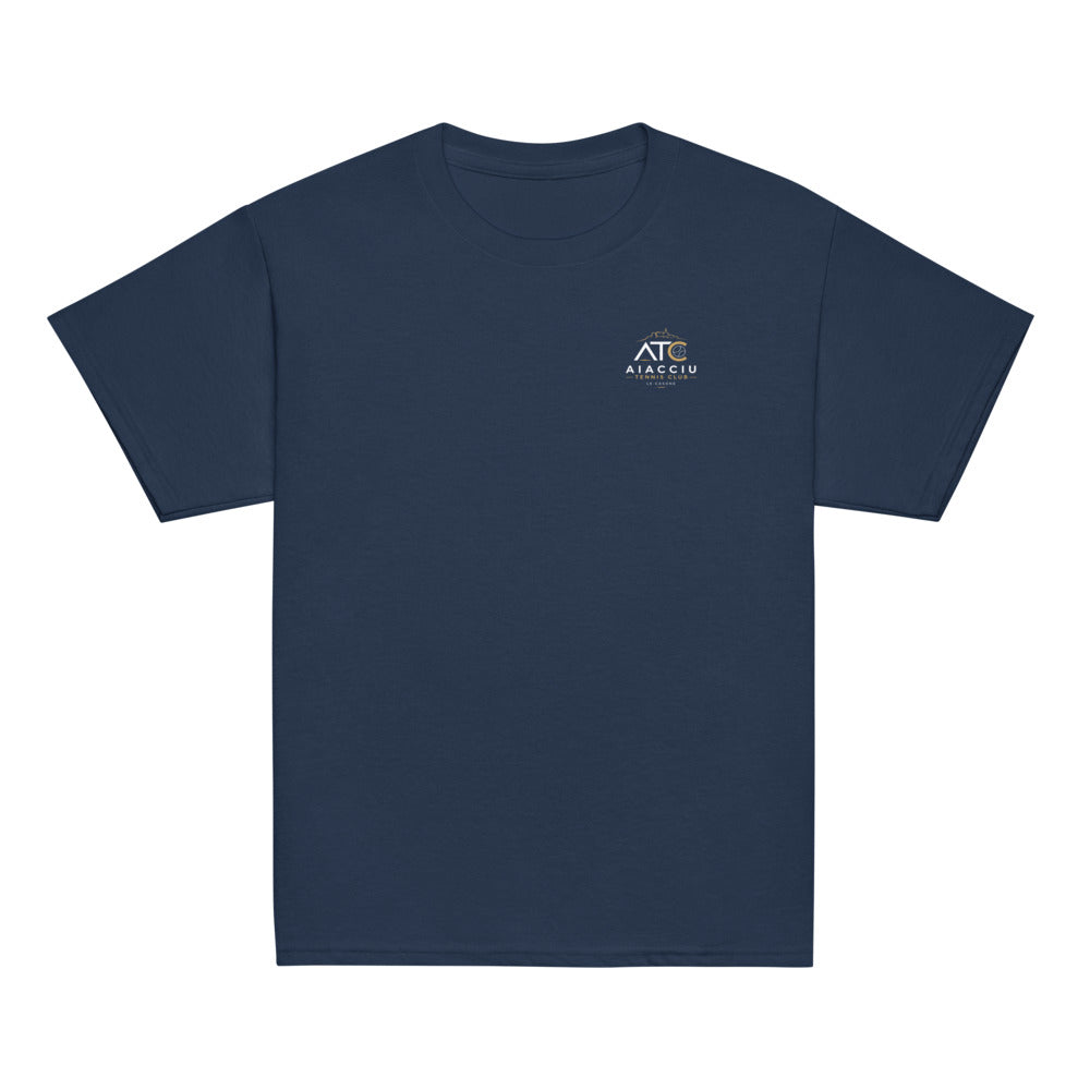 T-shirt classique enfant Aiacciu Tennis Club — Bleu marine, vue de face