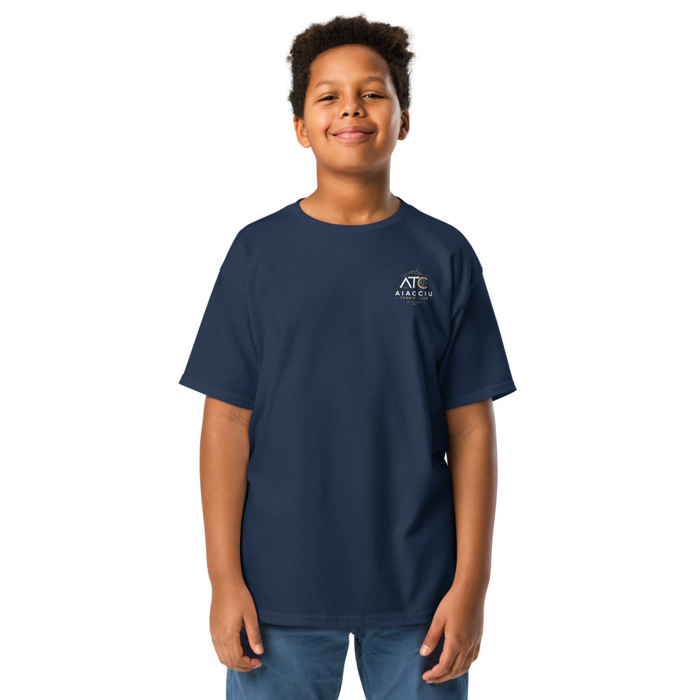T-shirt classique enfant Aiacciu Tennis Club — Bleu marine, vue de face