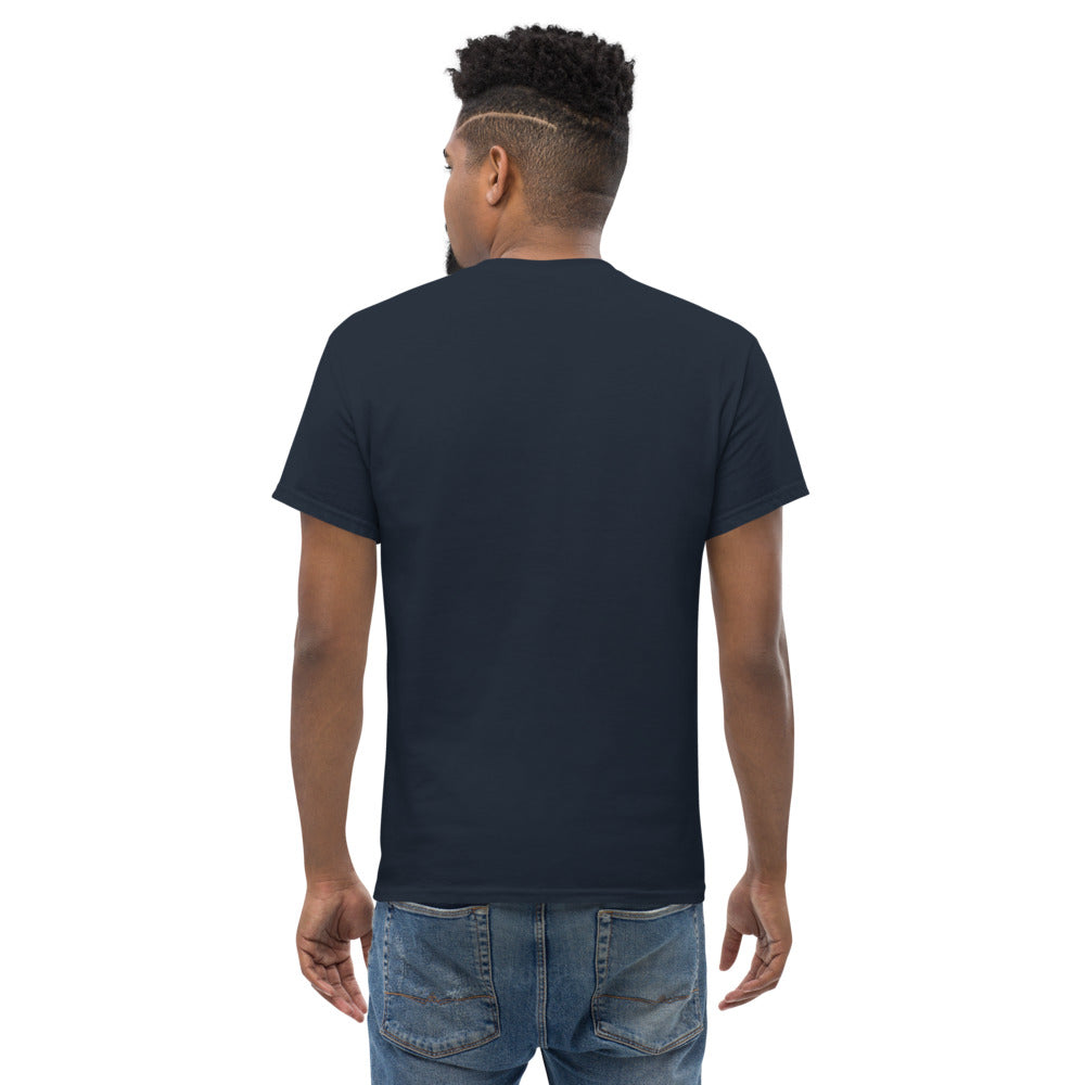 T-shirt classique unisexe Aiacciu Tennis Club — Bleu marine, vue de dos