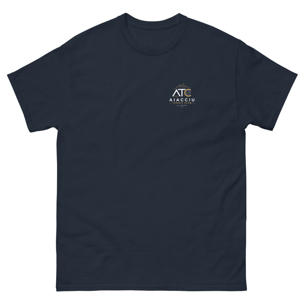 T-shirt classique unisexe Aiacciu Tennis Club — Bleu marine, vue de face