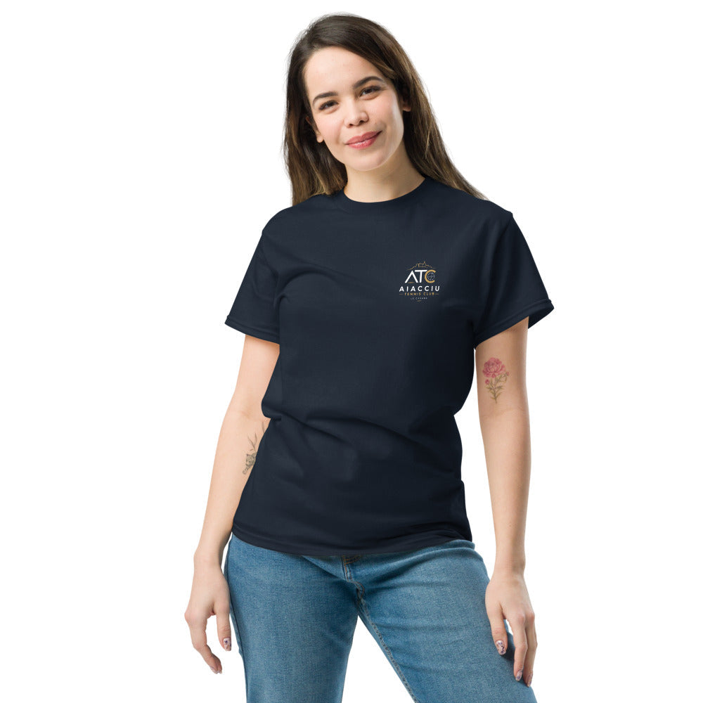 T-shirt classique unisexe Aiacciu Tennis Club — Bleu marine, vue de face