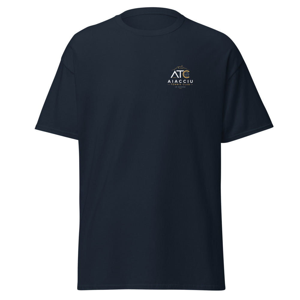 T-shirt classique unisexe Aiacciu Tennis Club — Bleu marine, vue de face
