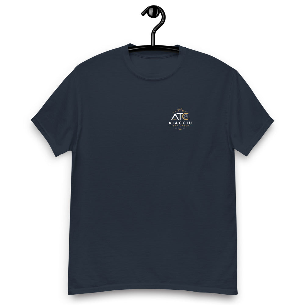 T-shirt classique unisexe Aiacciu Tennis Club — Bleu marine, vue de face