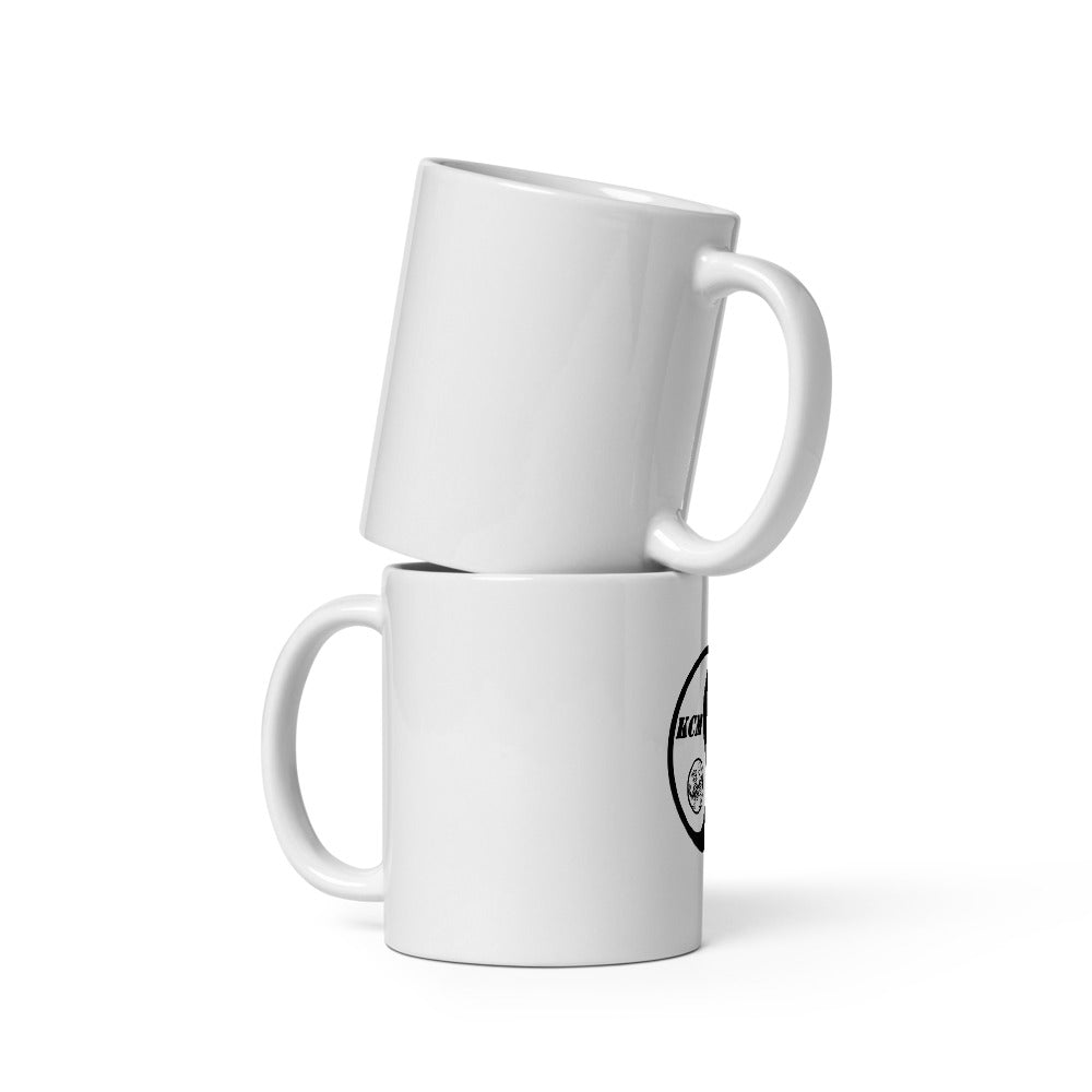 Mug classique Blanc Brillant KARATE CLUB MANDELIEU — Blanc, front view
