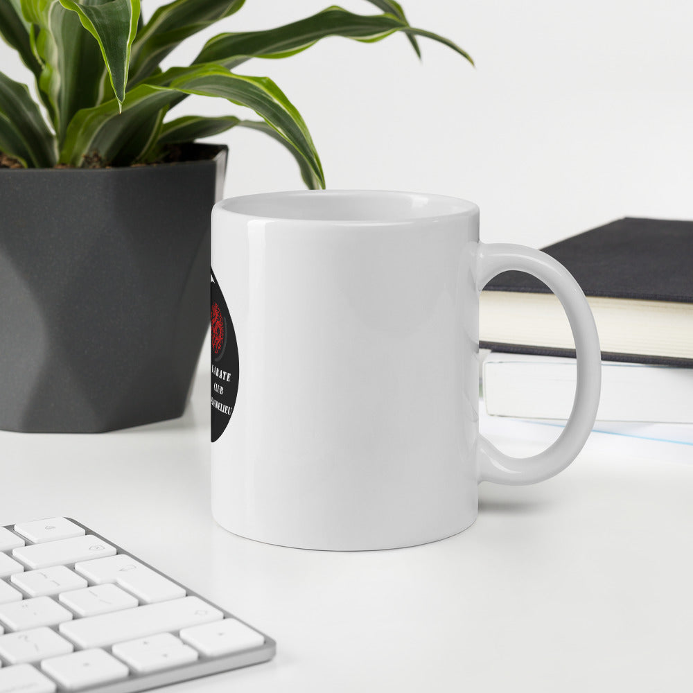 Mug classique Blanc Brillant KARATE CLUB MANDELIEU — Blanc, office environment