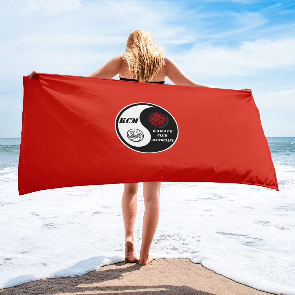 Serviette classique KARATE CLUB MANDELIEU — Blanc, flat