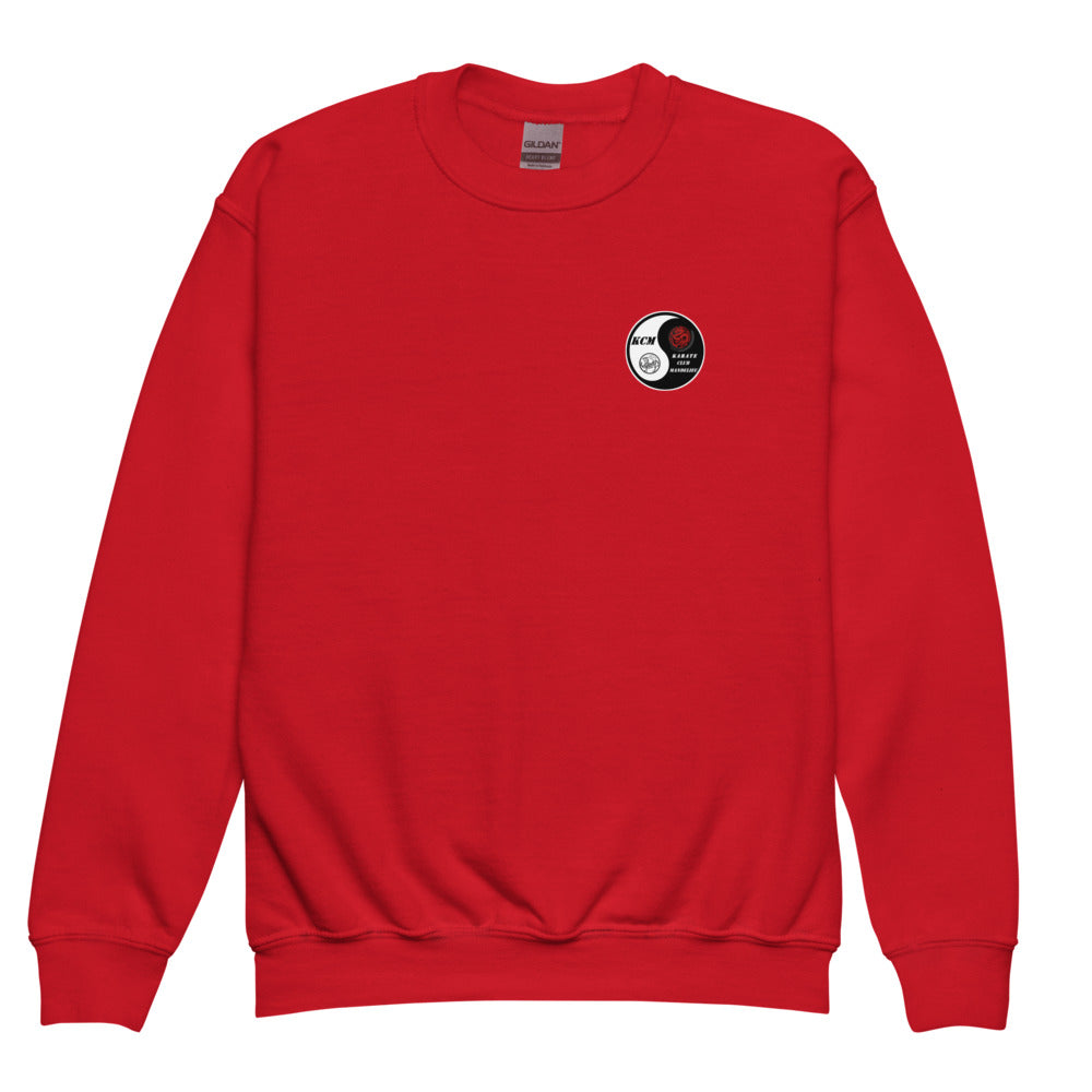 Sweat classique enfant KARATE CLUB MANDELIEU — Rouge, vue de face