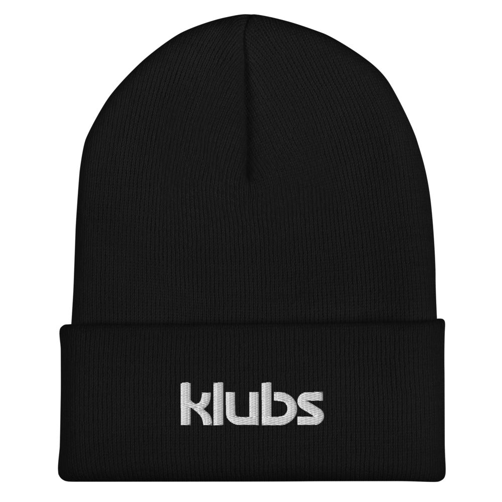 Bonnet classique à Revers KLUBS, Noir, vue de face