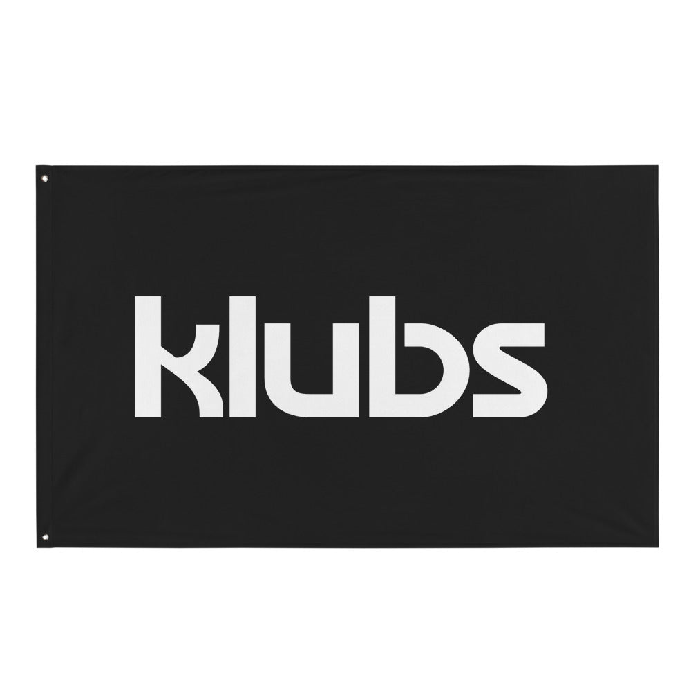 Drapeau classique Klubs (Démo) — Noir, vue de face