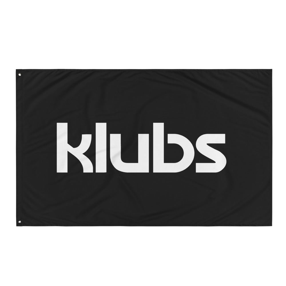 Drapeau classique Klubs (Démo) — Noir, vue de face
