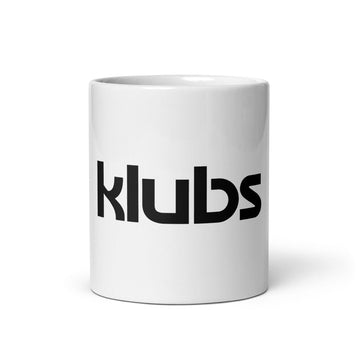 Mug classique Blanc Brillant Klubs (Démo) — Blanc, front view