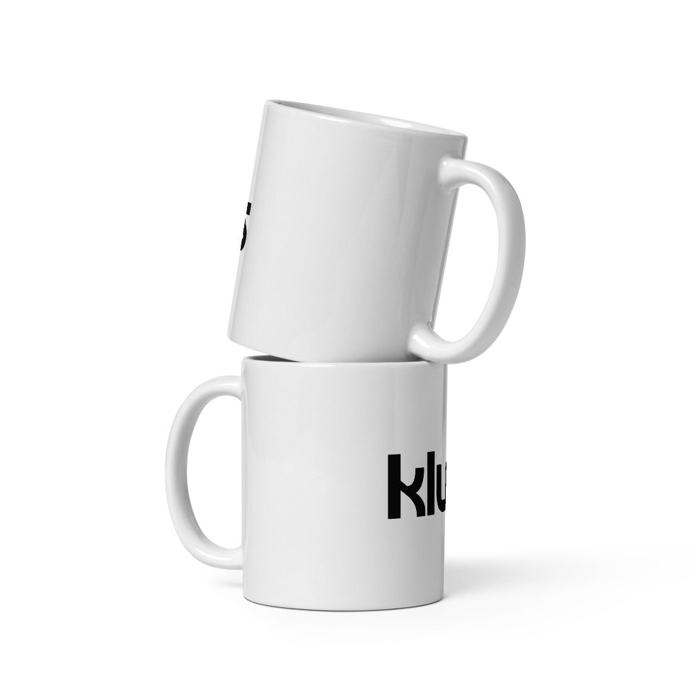 Mug classique Blanc Brillant Klubs (Démo) — Blanc, front view