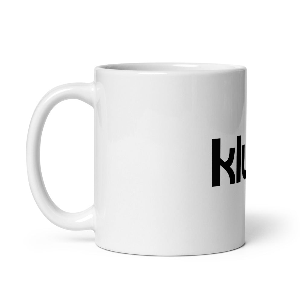 Mug classique Blanc Brillant Klubs (Démo) — Blanc, handle on left