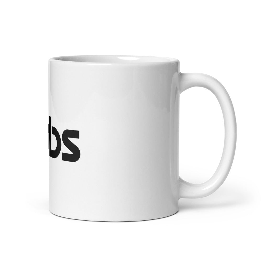 Mug classique Blanc Brillant Klubs (Démo) — Blanc, handle on right