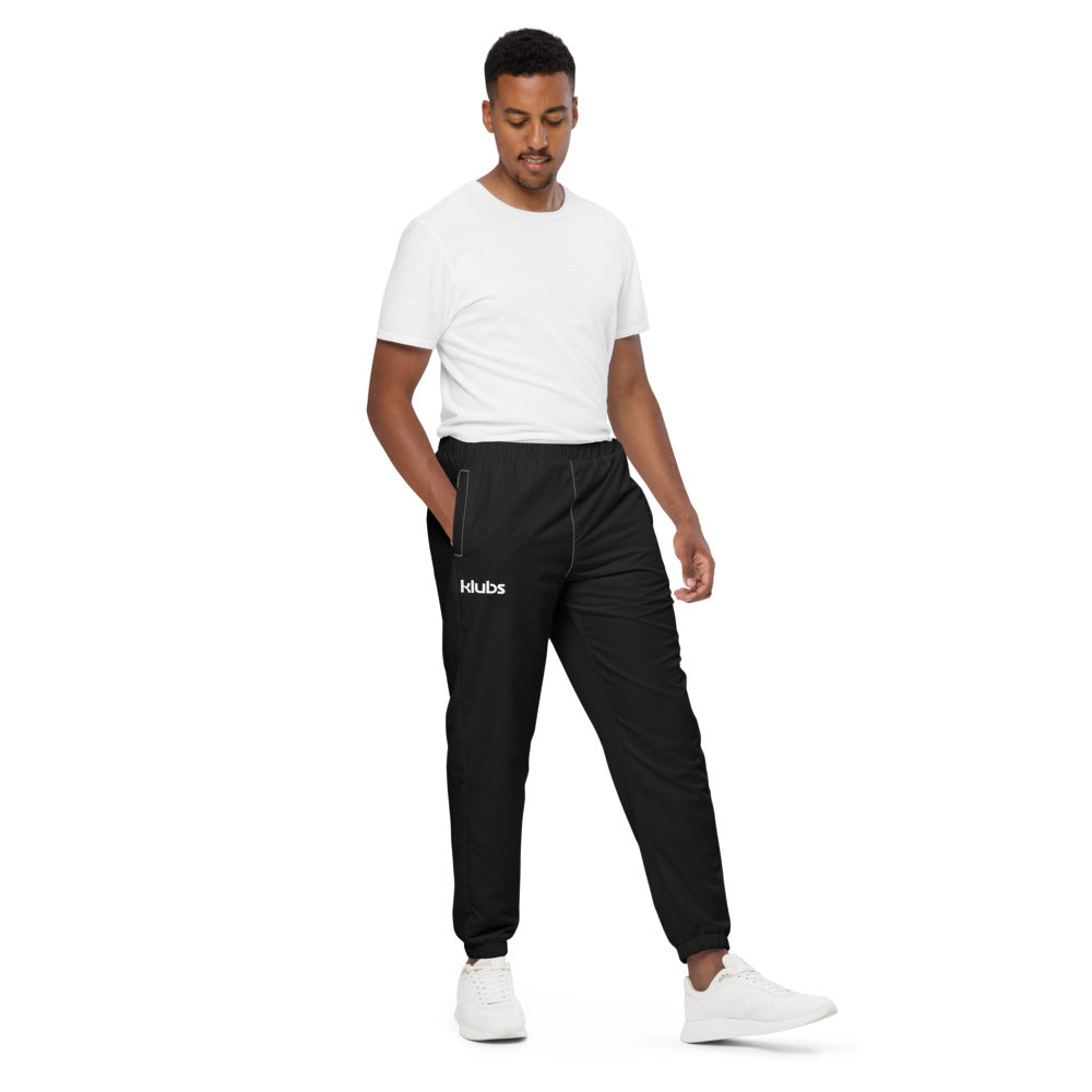 Pantalon de survêtement large unisexe Klubs (démo) — Noir, vue trois quarts