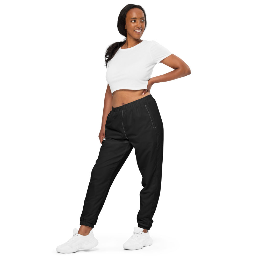 Pantalon de survêtement large unisexe Klubs (démo) — Noir, vue trois quarts