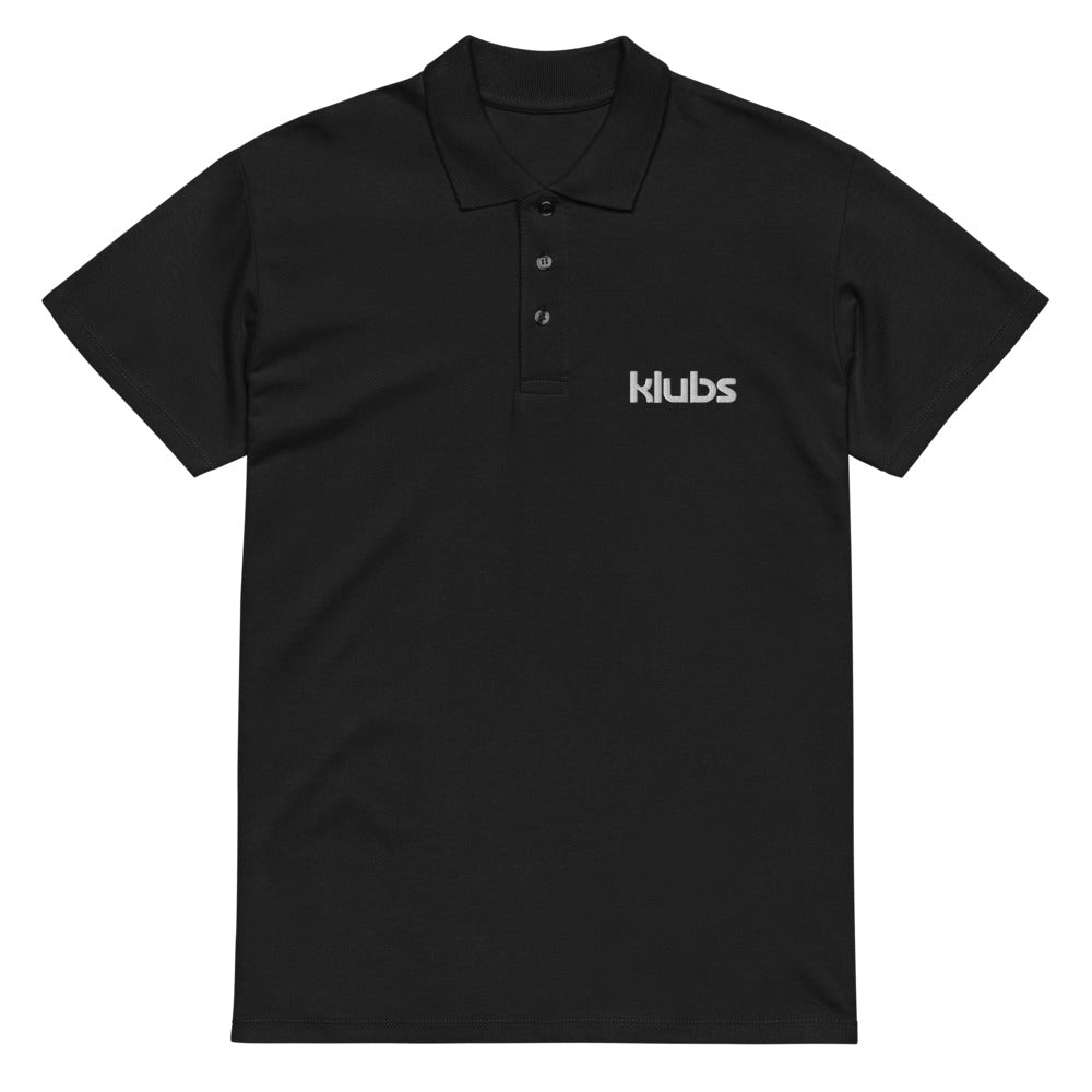 Polo classique unisexe Klubs (démo) — Noir, vue de face