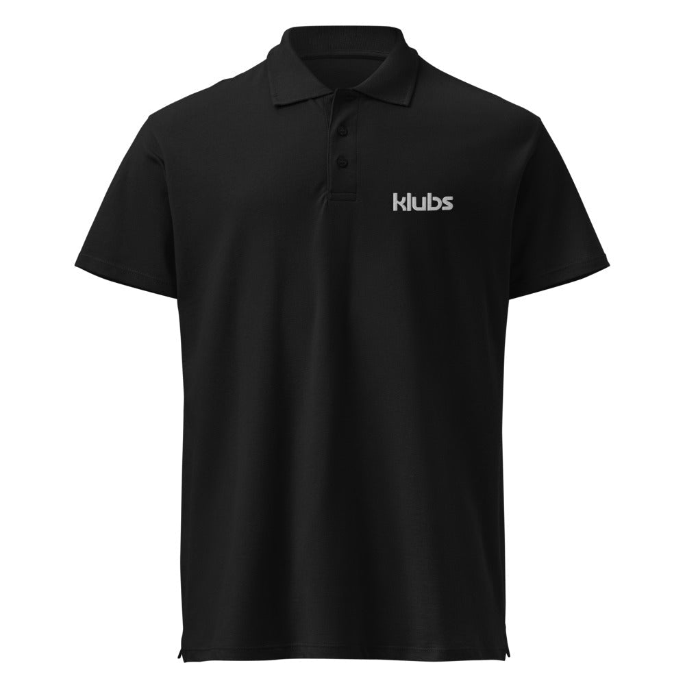 Polo classique unisexe Klubs (démo) — Noir, vue de face