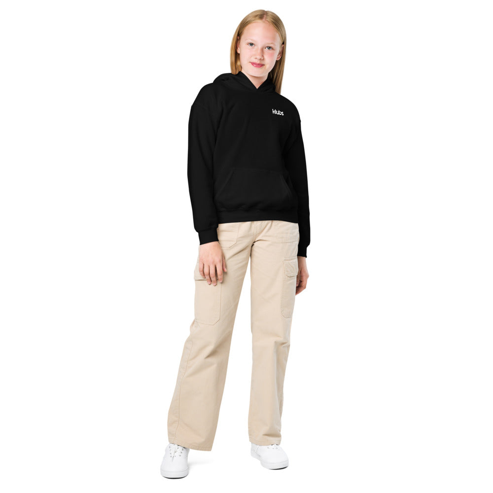 Sweat classique à capuche enfant Klubs (démo) — Noir, vue de face