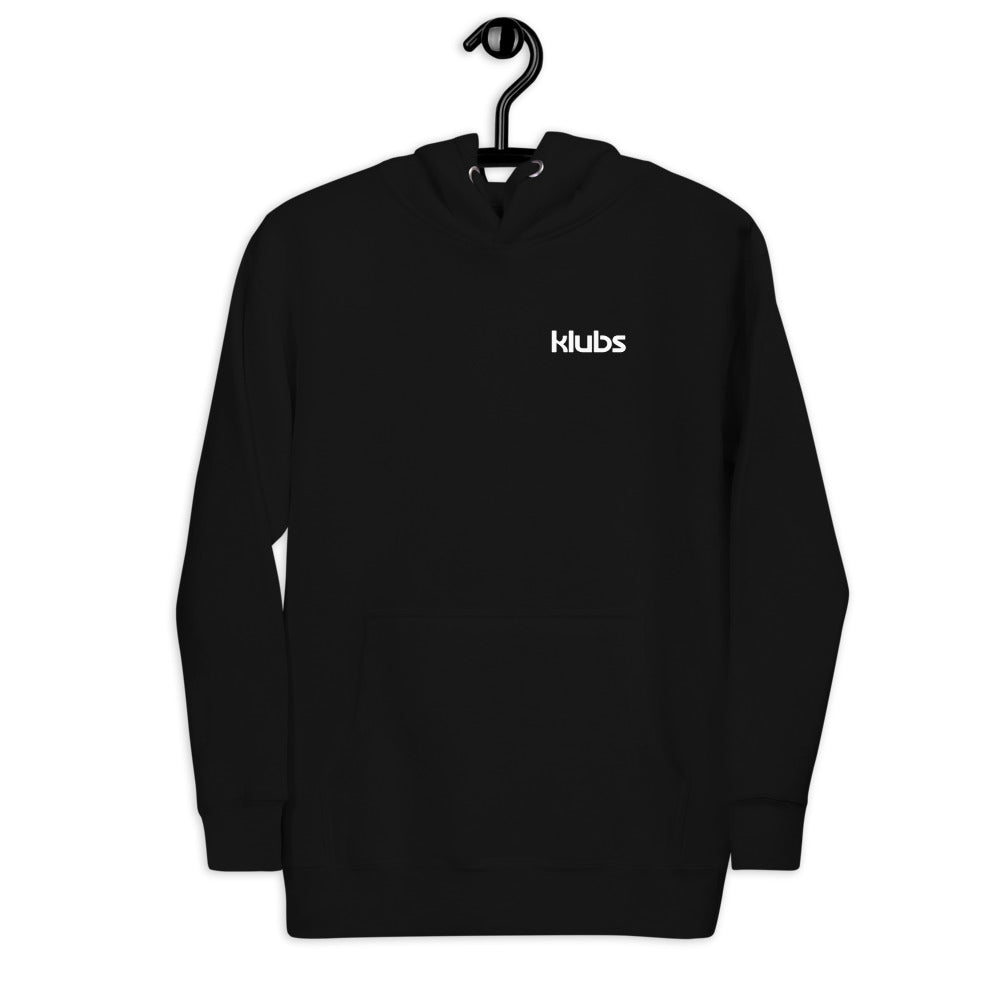 Sweat classique à capuche unisexe Klubs (démo) — Noir, vue de face