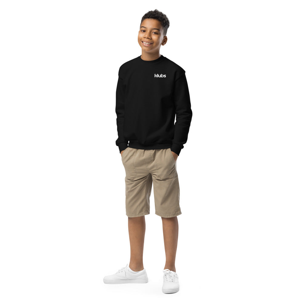 Sweat classique enfant Klubs (démo) — Noir, vue de face