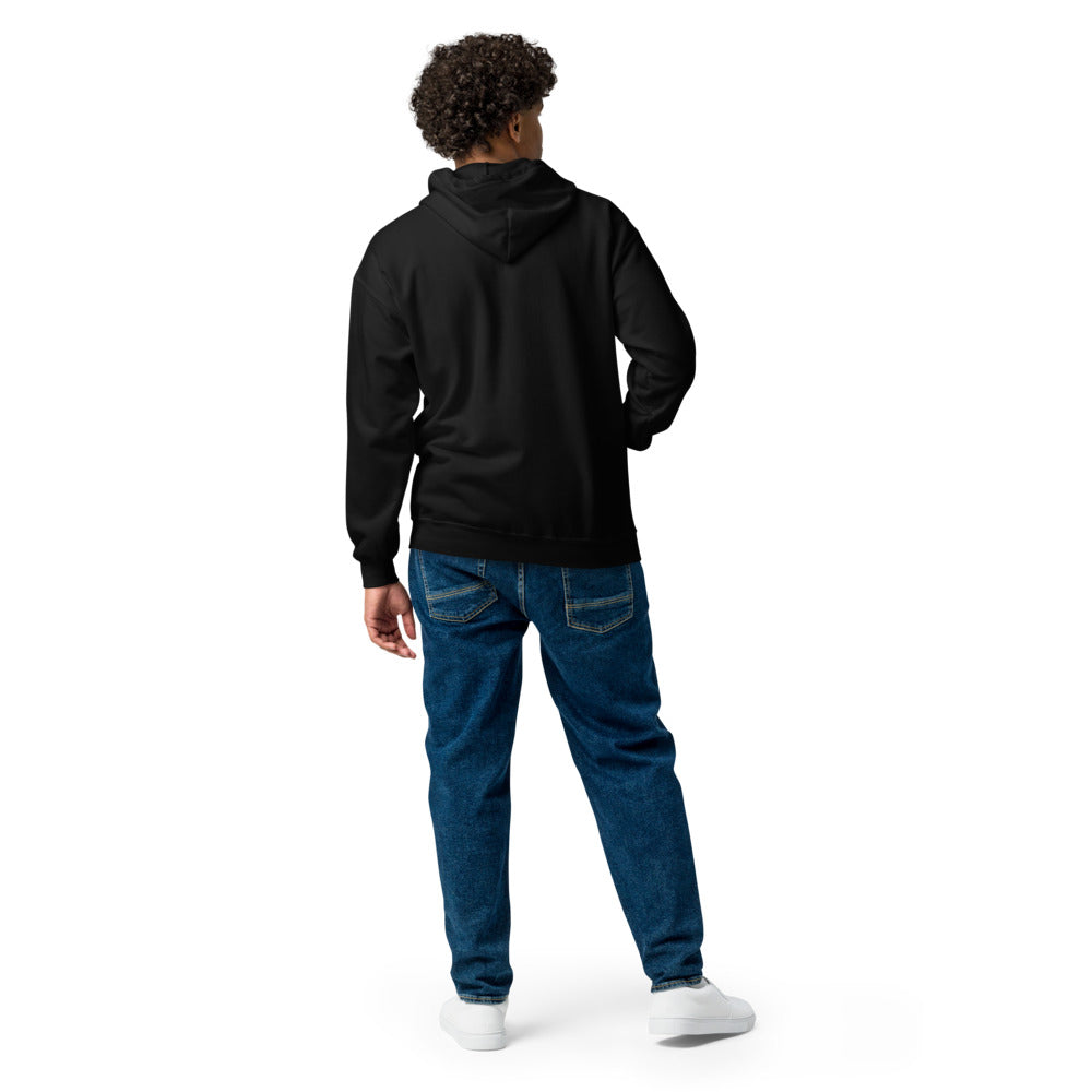 Sweat zippé classique unisexe Klubs (démo) — Noir, vue de dos