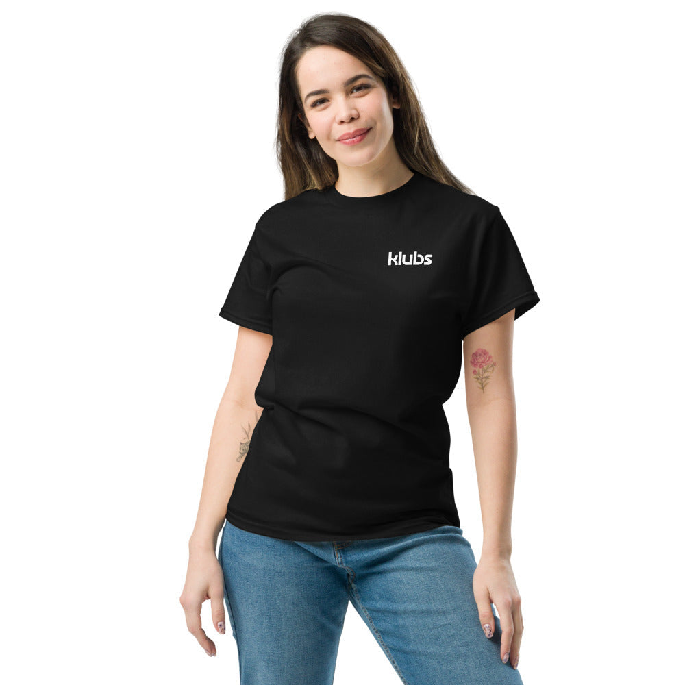 T-shirt classique unisexe Klubs (démo) — Noir, vue de face