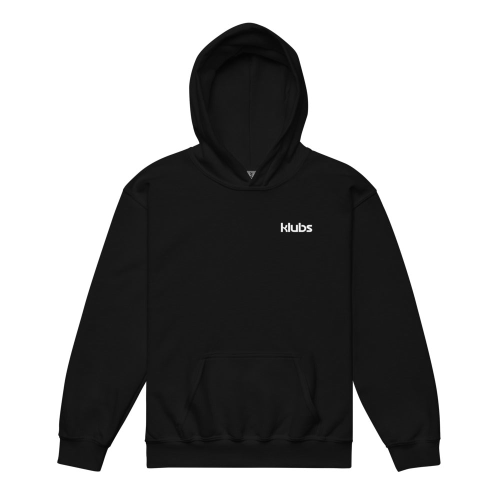 Sweat classique à capuche enfant KLUBS — Noir, vue de face