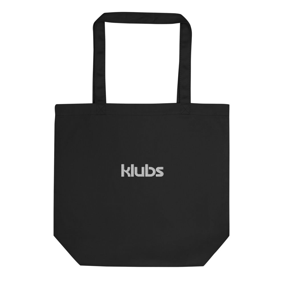 Tote Bag classique KLUBS, Noir, vue de face, logo brodé