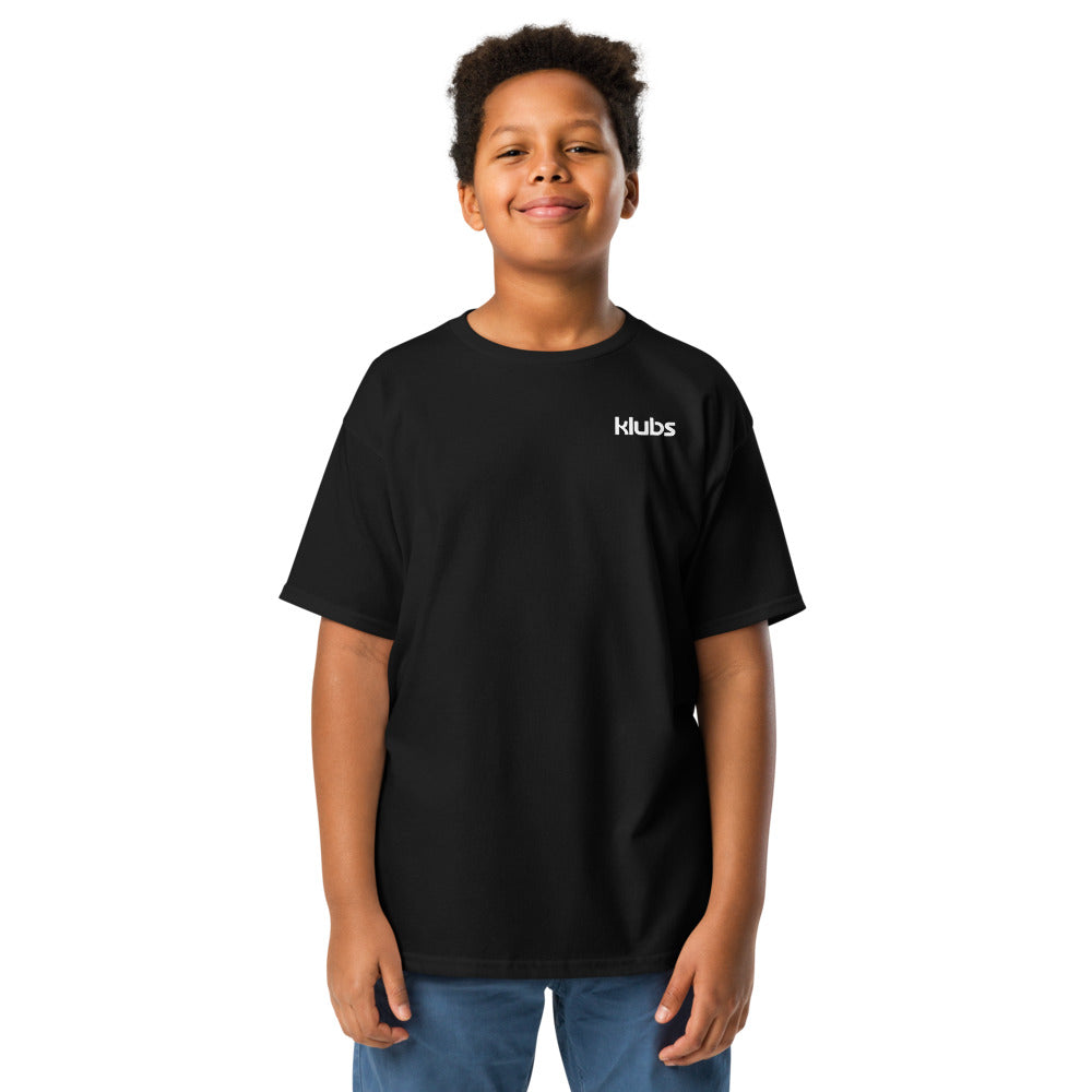 T-shirt classique enfant KLUBS — Noir, vue de face
