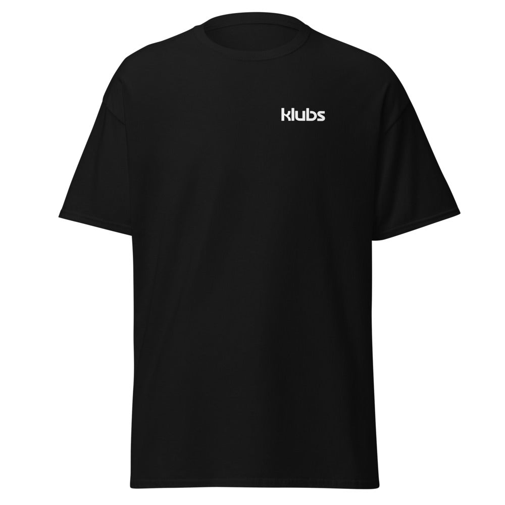T-shirt classique unisexe KLUBS — Noir, vue de face