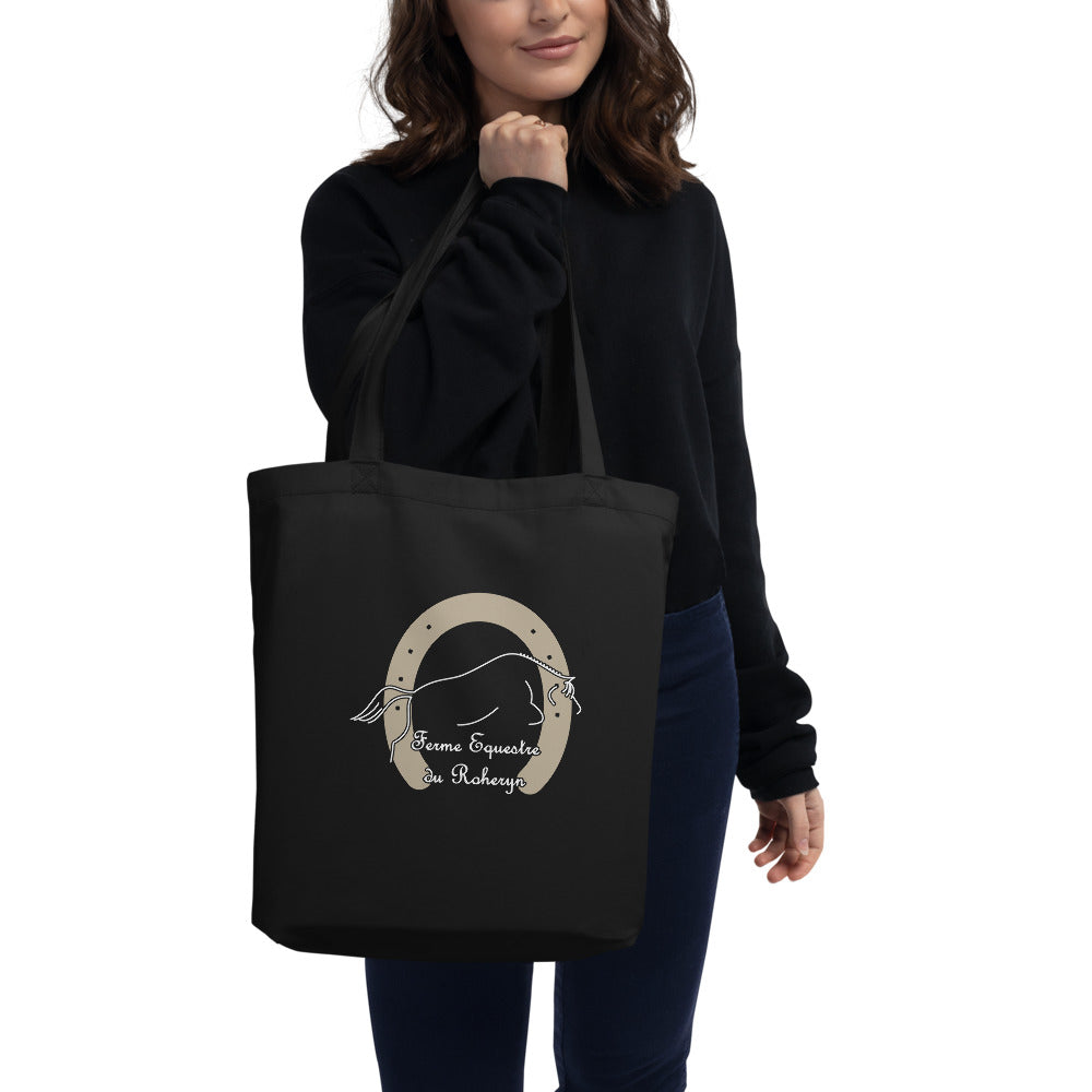Tote Bag classique Les Poneys du Roheryn, Noir, à plat, vue de face