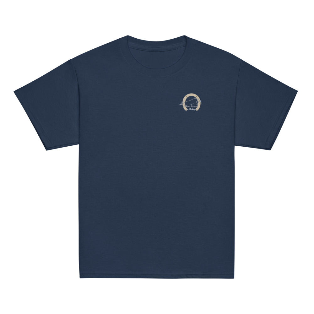 T-shirt classique enfant Les Poneys du Roheryn, Bleu marine, à plat, vue de face