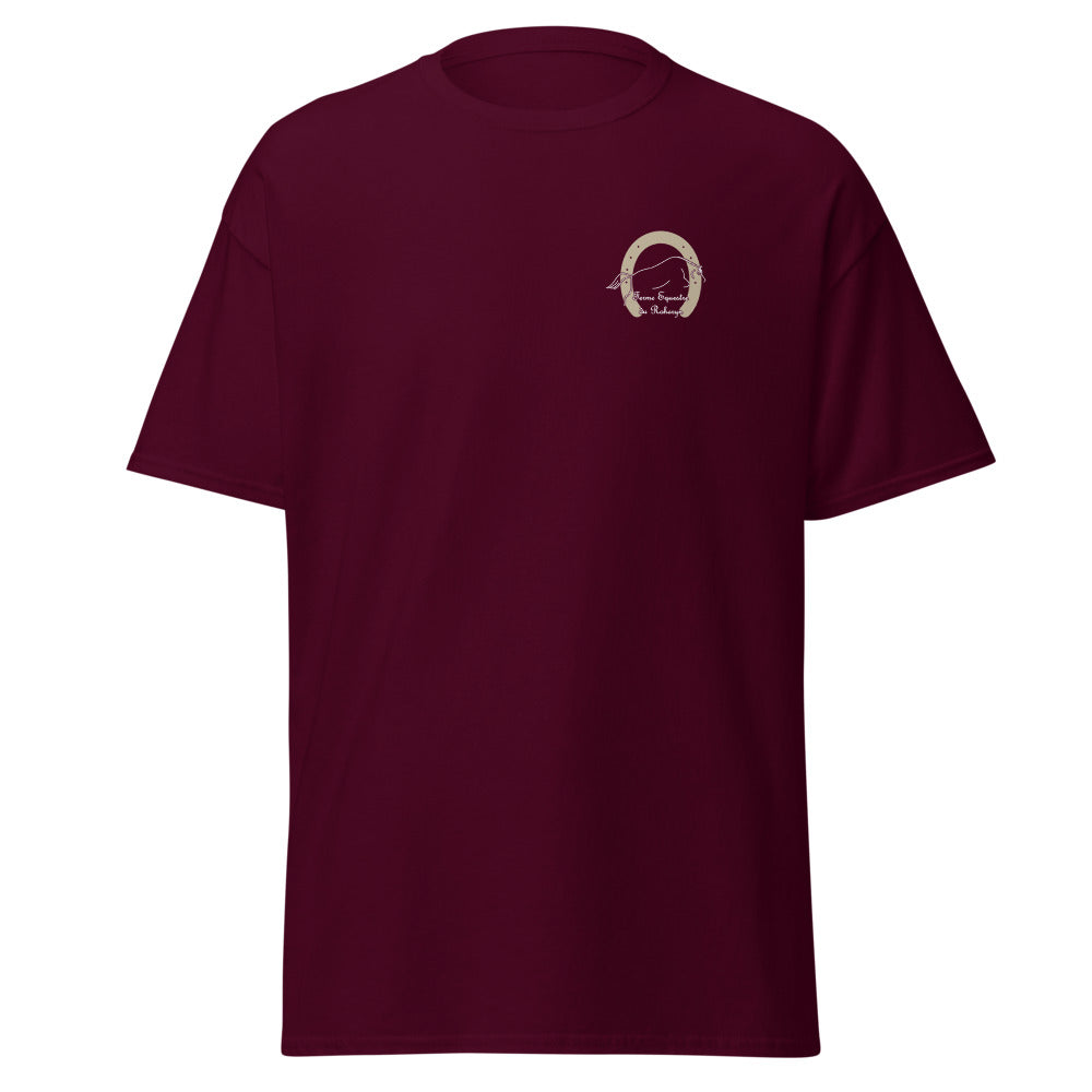 T-shirt classique unisexe Les Poneys du Roheryn, Bordeaux, vue de face