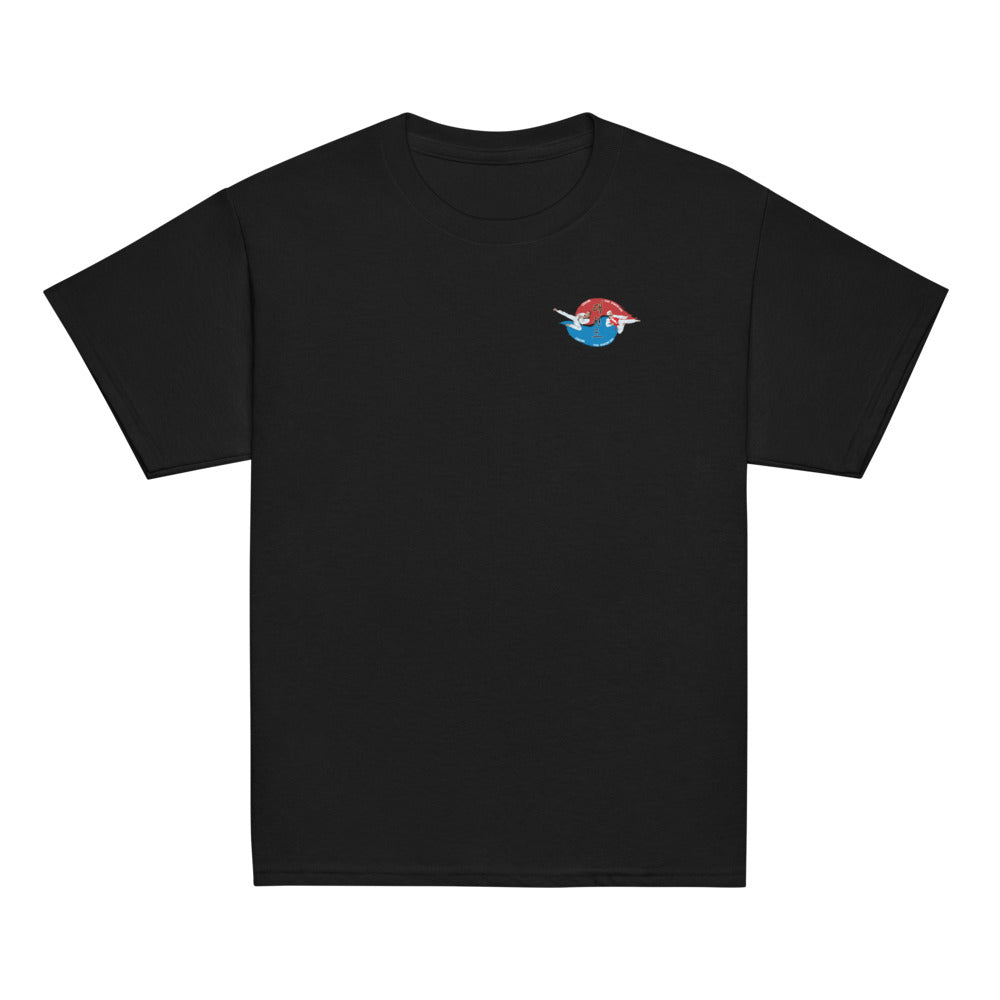T-shirt classique enfant Ozoir Taekwondo, Noir, à plat, vue de face