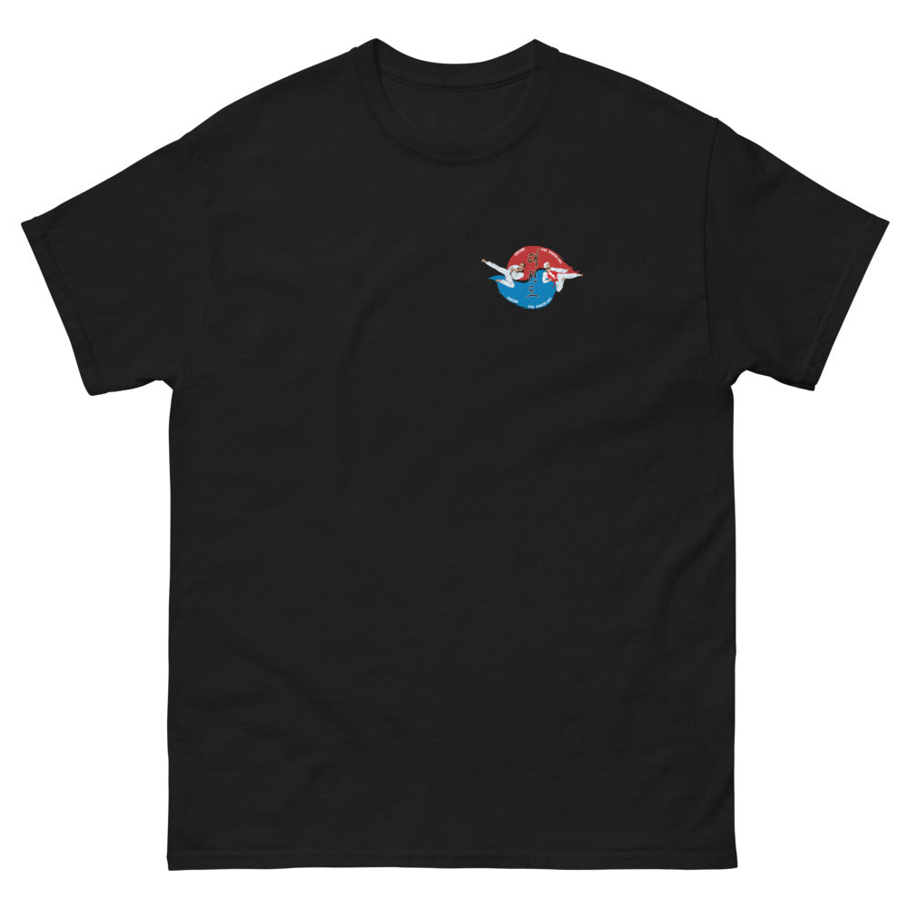 T-shirt classique unisexe Ozoir Taekwondo, Noir, à plat, vue de face