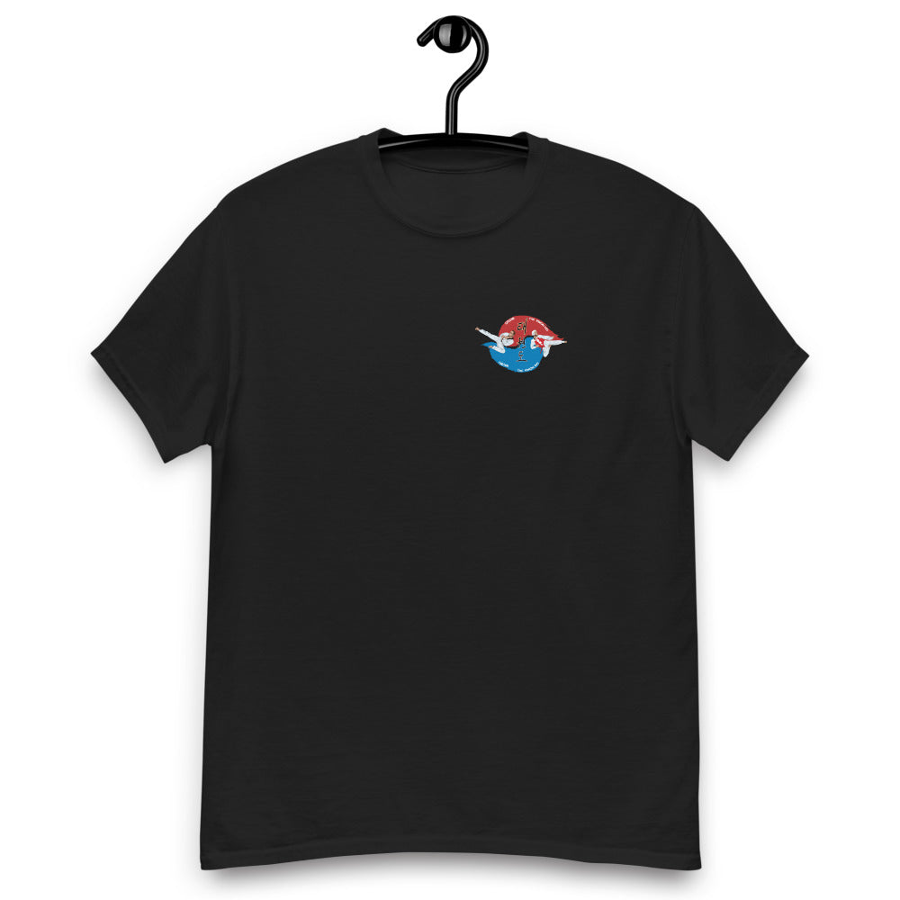 T-shirt classique unisexe Ozoir Taekwondo, Noir, sur cintre, vue de face