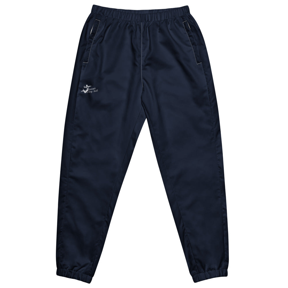 Pantalon de survêtement large unisexe Touvet volley Ball Grésivaudan, Blanc, à plat, vue de face