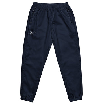 Pantalon de survêtement large unisexe Touvet volley Ball Grésivaudan, Blanc, à plat, vue de face