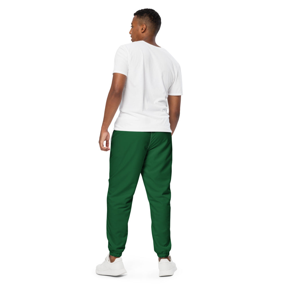 Pantalon de survêtement large unisexe US ARGENTON BASKET — Vert Sapin, vue de dos