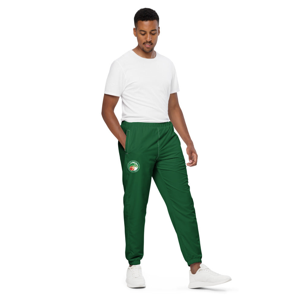 Pantalon de survêtement large unisexe US ARGENTON BASKET — Vert Sapin, vue trois quarts