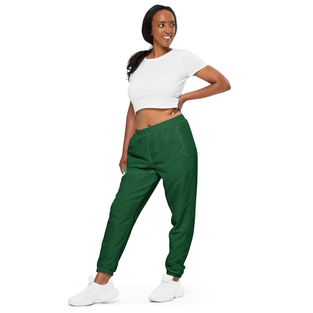 Pantalon de survêtement large unisexe US ARGENTON BASKET — Vert Sapin, vue trois quarts